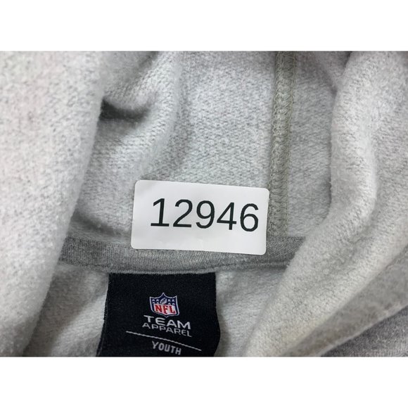 New England Patriots NFL Team Apparel Hoodie Sweatshirt (Youth XL) Gray - Picture 5 of 13
